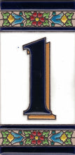 Charger l'image dans la galerie, Chiffres et lettres en céramique. Modèle "Fleur". Taille 7,5 x 15 cm