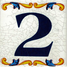 Charger l'image dans la galerie, Números y Letras en cerámica. Modelo "Craquelé" - Tamaño 7,5 x 7,5 cms