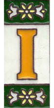 Charger l'image dans la galerie, Chiffres et lettres en céramique. Modèle "Vert" - Taille 3 x 7 cm