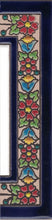 Charger l'image dans la galerie, Chiffres et lettres en céramique. Modèle "Fleur". Taille 7,5 x 15 cm