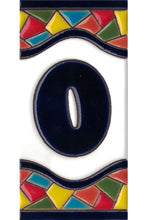 Cargar imagen en el visor de la galería, Números y Letras en cerámica. Modelo "Mosaico". Tamaño 7,5 x 15 cms