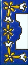 Charger l'image dans la galerie, Chiffres et lettres en céramique. Modèle "Bleu" - Dimensions 3 x 7 cm