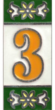 Charger l'image dans la galerie, Chiffres et lettres en céramique. Modèle "Vert" - Taille 3 x 7 cm