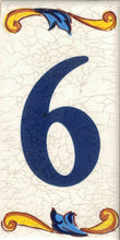 Charger l'image dans la galerie, Chiffres et lettres en céramique. Modèle "Craquelé". Taille 7,5 x 15 cm