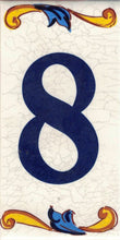 Charger l'image dans la galerie, Chiffres et lettres en céramique. Modèle "Craquelé". Taille 7,5 x 15 cm