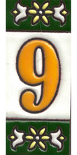 Charger l'image dans la galerie, Chiffres et lettres en céramique. Modèle "Vert" - Taille 3 x 7 cm