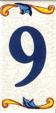 Charger l'image dans la galerie, Chiffres et lettres en céramique. Modèle "Craquelé". Taille 7,5 x 15 cm