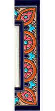 Charger l'image dans la galerie, Chiffres et lettres en céramique. Modèle "Arche Bleue" - Dimensions 5,5 x 10,5 cm
