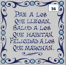Load image into Gallery viewer, Ceramic decal sayings - Spanish sayings - Decorative phrases