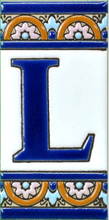 Charger l'image dans la galerie, Chiffres et lettres en céramique. Modèle "Arche Bleue" - Dimensions 5,5 x 10,5 cm