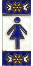 Charger l'image dans la galerie, Chiffres et lettres en céramique. Modèle "Bleu" - Dimensions 3 x 7 cm