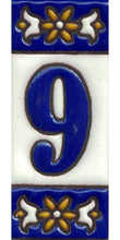 Cargar imagen en el visor de la galería, Números y Letras en cerámica. Modelo &quot;Azul&quot; - Tamaño 3 x 7                    cms

